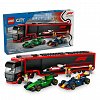 LEGO City - Camion F1 cu masinile F1 RB20 si AMR24 60445