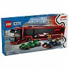 LEGO City - Camion F1 cu masinile F1 RB20 si AMR24 60445