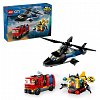 LEGO City - Elicopter, camion de pompieri si submarin remixate 60462