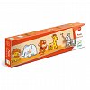Puzzle din lemn cu buton Savana, 12 luni, Djeco
