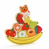 Puzzle din lemn si joc echilibru Fructe, 18 luni, Djeco
