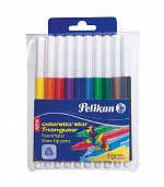 Carioci Pelikan Colorella Star C303, set 10 culori, varf 0.8 mm, triunghiulare