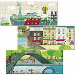 Puzzle 3in1, Paris, 198pcs, Janod