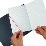 Caiet A5, My.Book Flex, 40f, mate, negru, imitatie piele
