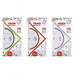 Echer geometrie Herlitz my.pen, 16cm, cu raportor, plastic