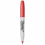 Marker permanent Sharpie Twin Tip, varf rotund, 0.9 mm - 0.5 mm, rosu