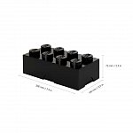 Cutie pentru sandwich LEGO 2x4, negru