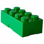Cutie pentru sandwich LEGO 2x4, verde inchis