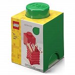 Cutie depozitare LEGO patrata, 1x1, verde inchis