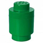 Cutie depozitare LEGO rotunda, 1x1, verde
