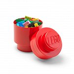 Cutie depozitare LEGO rotunda, 1x1, rosu