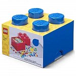Cutie depozitare LEGO, 2x2, albastru inchis
