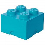 Cutie depozitare LEGO, 2x2, albastru turcoaz