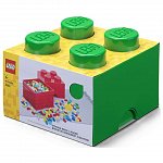 Cutie depozitare LEGO, 2x2, verde inchis