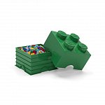 Cutie depozitare LEGO, 2x2, verde inchis