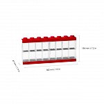 Cutie display minifigurine LEGO, 16 spatii, rosu