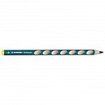 Creion grafit Stabilo, HB, ergonomic, stangaci, EASYgraph 321, albastru