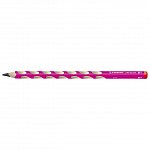 Creion grafit Stabilo, HB, ergonomic, dreptaci, EASYgraph 322, roz