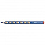 Creion colorat Stabilo EASYcolors, pentru dreptaci, albastru