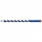 Creion colorat Stabilo EASYcolors, pentru dreptaci, albastru