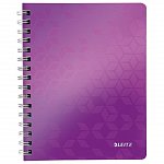 Caiet cu spira A5, PP, matematica, mov, Leitz