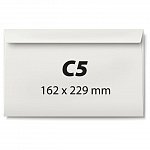 Plic C5, alb, autoadeziv, 80g-mp, 25-set