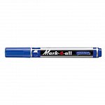 Marker permanent Stabilo Mark-4-all 653 B, varf tesit, 1-4 mm, albastru