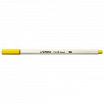 Marker varf pensula Stabilo Pen 68 Brush, galben