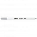 Marker varf pensula Stabilo Pen 68 Brush, gri