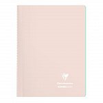 Caiet cu spira A4, 80 file, 90 g-mp, dictando, coperta PP, Koverbook, Blush Pink