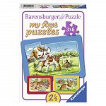 Puzzle animalute, 3x6 pcs