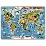 Puzzle harta animalelor, 300 pcs