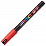 Marker cu vopsea Posca UNI PC-1MR, 0.7 mm, rosu