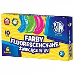 Tempera Astra, set 6 culori, 10 ml, fluorescente