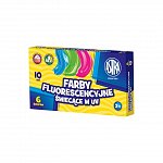 Tempera Astra, set 6 culori, 10 ml, fluorescente