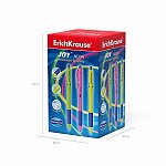 Pix ErichKrause Joy neon, cu mecanism, 0.7 mm, albastru, corp diverse culori