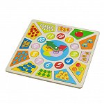 Ceas educativ din lemn New Classic Toys