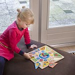 Ceas educativ din lemn New Classic Toys