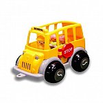 Autobuz scolar Viking Toys Midi cu sofer si 2 elevi