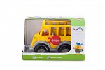 Autobuz scolar Viking Toys Midi cu sofer si 2 elevi