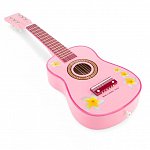 Chitara Roz cu flori, New Classic Toys