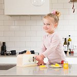 Set toaster din lemn New Classic Toys, Alb