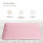 Husa laptop, MacBook, 13 inch, din piele PU, roz