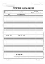 Raport de gestiune zilnic, A4, set 2 carnete, 100 file pe carnet