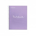 Caiet cu spira A5, 80 file, puncte, 2 perforatii, MiquelRius Emotions, lavanda