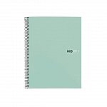 Caiet cu spira A4, 80 file, matematica, 4 perforatii, MiquelRius The Originals, aqua