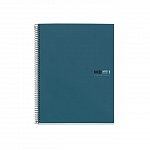 Caiet cu spira A4, 80 file, dictando, 4 perforatii, MiquelRius The Originals, bleumarin