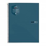 Caiet cu spira A4, 80 file, dictando, 4 perforatii, MiquelRius The Originals, bleumarin