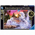 Puzzle Unicorni la rau, Ravensburger, 500 piese starline