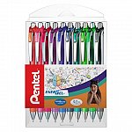 Roller Pentel EnerGel BL77, cu mecanism, 0.7 mm, set 10 bucati, 10 culori